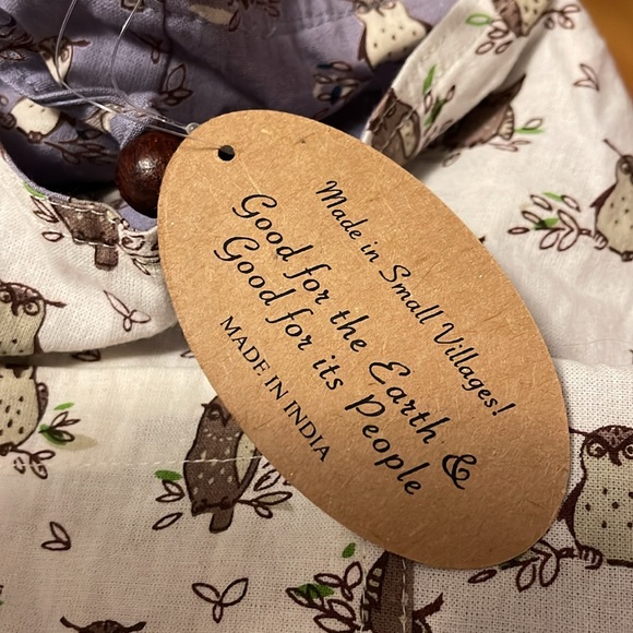 Art Studio Cotton Sling OWL Bag (Reversible) - Picture 8 of 9
